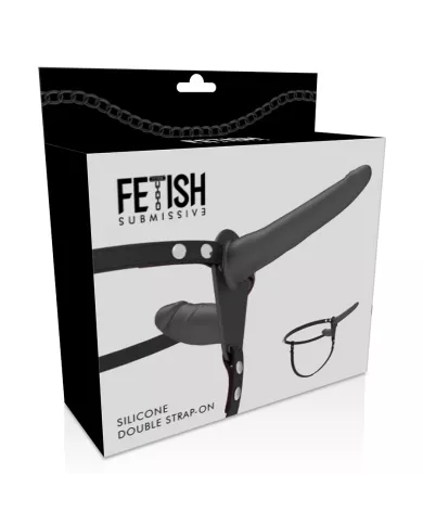 FETISH SUBMISSIVE HARNESS - DOUBLE PÉNÉTRATION NOIR