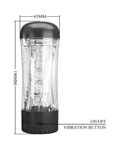 PRETTY LOVE - MASTURBATEUR HOMME TAMARA VIBRATEUR MULTI-VITESSES NOIR