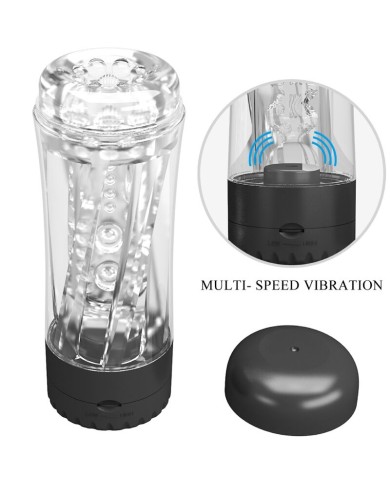 PRETTY LOVE - MASTURBATEUR HOMME TAMARA VIBRATEUR MULTI-VITESSES NOIR
