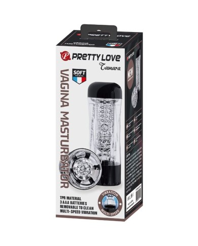 PRETTY LOVE - MASTURBATEUR HOMME TAMARA VIBRATEUR MULTI-VITESSES NOIR