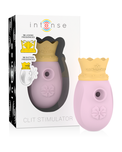 INTENSE - STIMULATEUR DE CLITORIS 10 MODES D'ASPIRATION ET DE LÉCHAGE - ROSE