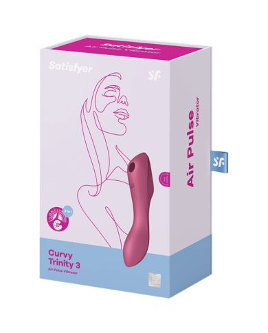 SATISFYER - STIMULATEUR ET VIBRATEUR CURVY TRINITY 3 ROUGE