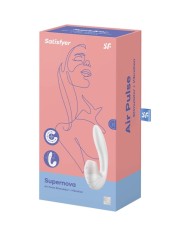 SATISFYER - SUPERNOVA AIR PULSE STIMULATEUR ET VIBRATION BLANC