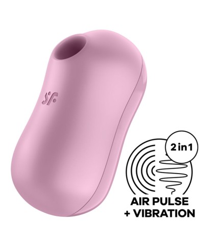 SATISFYER - STIMULATEUR ET VIBRATEUR D'IMPULSIONS D'AIR DE BARBE À COTON LILAS