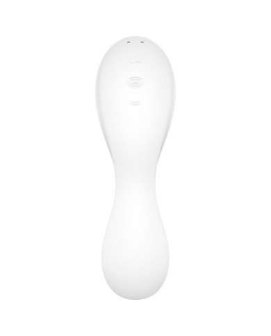 SATISFYER - APPLICATION STIMULATEUR ET VIBRATEUR CURVY TRINITY 5 BLANC