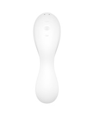 SATISFYER - APPLICATION STIMULATEUR ET VIBRATEUR CURVY TRINITY 5 BLANC