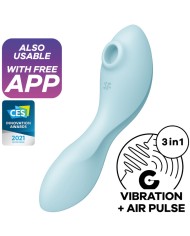 SATISFYER - APPLICATION STIMULATEUR ET VIBRATEUR CURVY TRINITY 5 BLANC
