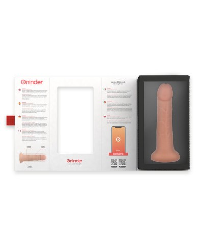 ONINDER - GRAND GODE VIBRATEUR BOGOTÁ 9 VITESSES NATUREL 22 CM -O- 4,5 CM - APPLICATION GRATUITE