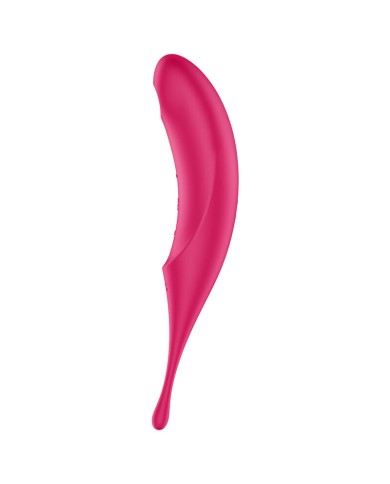 SATISFYER - STIMULATEUR ET VIBRATEUR TWIRLING PRO AIR PULSE ROUGE