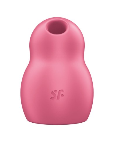 SATISFYER - STIMULATEUR ET VIBRATEUR DOUBLE AIR PULSE PRO TO GO 1 ROUGE