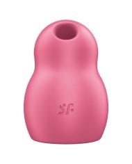 SATISFYER - STIMULATEUR ET VIBRATEUR DOUBLE AIR PULSE PRO TO GO 1 ROUGE