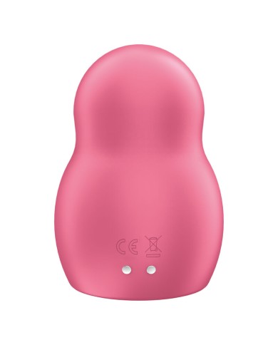 SATISFYER - STIMULATEUR ET VIBRATEUR DOUBLE AIR PULSE PRO TO GO 1 ROUGE