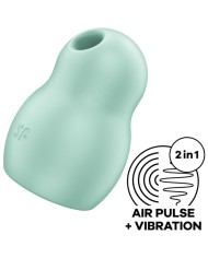 SATISFYER - STIMULATEUR ET VIBRATEUR DOUBLE AIR PULSE PRO TO GO 1 ROUGE