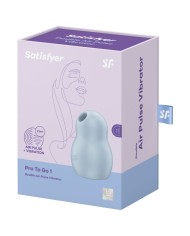 SATISFYER - STIMULATEUR ET VIBRATEUR DOUBLE AIR PULSE PRO TO GO 1 ROUGE