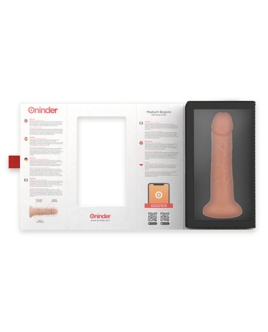 ONINDER - GODE VIBRATEUR BOGOTÁ MOYEN 9 VITESSES NATUREL 20 CM -O- 4.2 CM - APPLICATION GRATUITE