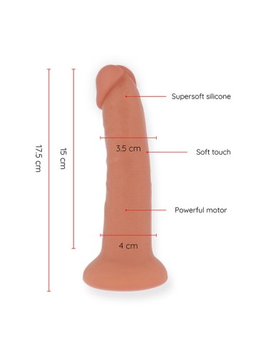 ONINDER - PETIT GODE VIBRATEUR BOGOTÁ 9 VITESSES NATUREL 17.5 CM -O- 4 CM - APPLICATION GRATUITE