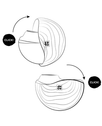 ROMP - ANTITUDE DE SUCCION CLITORIELLE ROTATIVE AVEC OUVERTURE ET FERMETURE ROTATIVES