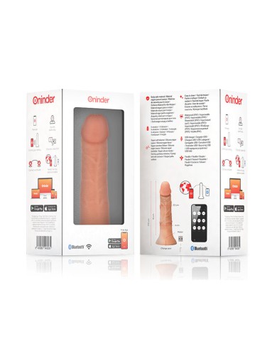 ONINDER - PETIT GODE VIBRATEUR BOGOTÁ 9 VITESSES NATUREL 17.5 CM -O- 4 CM - APPLICATION GRATUITE