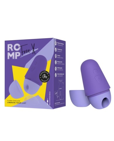 ROMP - STIMULATEUR CLITORIAL GRATUIT AVEC COUVERCLE, 10 NIVEAUX, RECHARGEABLE, VIOLET