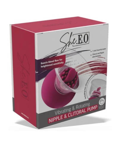 SHE.E.O - POMPE VIBRANTE ET ROTATIVE POUR LES TÉTONS ET LE CLITORIS