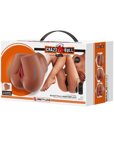 CRAZY BULL - VIBRATEUR BERNACE ASS AVEC VAGIN ET ANUS RÉALISTES TÉLÉCOMMANDE
