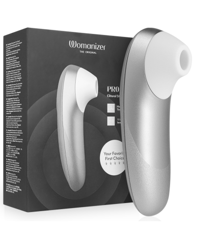 WOMANIZER - STIMULATEUR CLITORIAL VIBRANT PRO GRIS ARGENTÉ