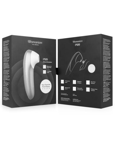 WOMANIZER - STIMULATEUR CLITORIAL VIBRANT PRO GRIS ARGENTÉ