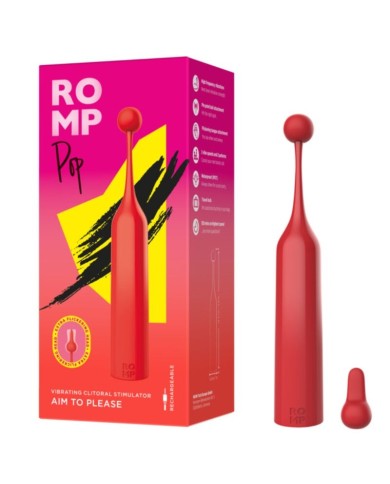 ROMP - POP STIMULATEUR CLITORIAL HAUTE FRÉQUENCE ROUGE