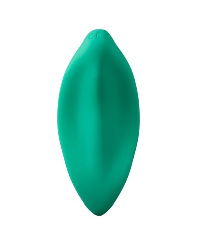 ROMP - VIBRATEUR WAVE STIMULATEUR CLITORIAL FORME ERGONOMIQUE VERT D'EAU