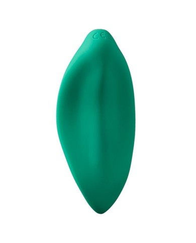 ROMP - VIBRATEUR WAVE STIMULATEUR CLITORIAL FORME ERGONOMIQUE VERT D'EAU