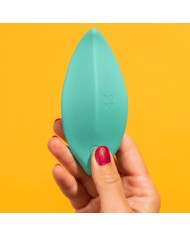 ROMP - VIBRATEUR WAVE STIMULATEUR CLITORIAL FORME ERGONOMIQUE VERT D'EAU