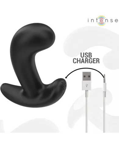 INTENSE - CHANDLER ANAL PLUG 10 VIBRATIONS NOIR TÉLÉCOMMANDE