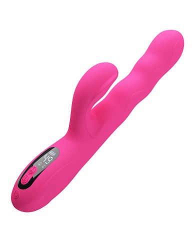 PRETTY LOVE - VIBRATEUR LAPIN MULTIFONCTION WINTERS AVEC AFFICHAGE LED ROSE