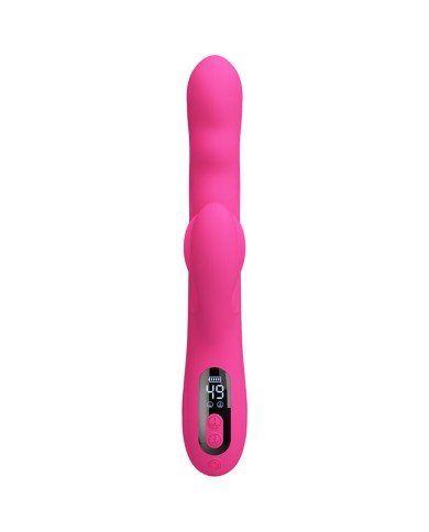 PRETTY LOVE - VIBRATEUR LAPIN MULTIFONCTION WINTERS AVEC AFFICHAGE LED ROSE