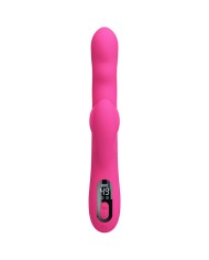 PRETTY LOVE - VIBRATEUR LAPIN MULTIFONCTION WINTERS AVEC AFFICHAGE LED ROSE