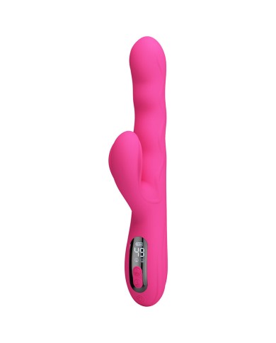 PRETTY LOVE - VIBRATEUR LAPIN MULTIFONCTION WINTERS AVEC AFFICHAGE LED ROSE