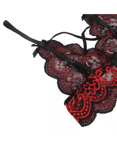 SUBBLIME - SET ENSEMBLE DEUX PIÈCES TOP ET CULOTTE EN DENTELLE S/M SUBBLIME - SET ENSEMBLE DEUX PIÈCES TOP ET CULOTTE EN DENTELLE S/M