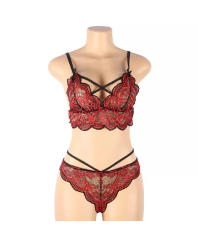 SUBBLIME - SET ENSEMBLE DEUX PIÈCES TOP ET CULOTTE EN DENTELLE S/M SUBBLIME - SET ENSEMBLE DEUX PIÈCES TOP ET CULOTTE EN DENTELLE S/M