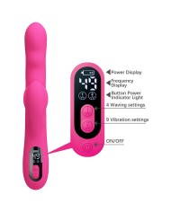 PRETTY LOVE - VIBRATEUR LAPIN MULTIFONCTION WINTERS AVEC AFFICHAGE LED ROSE