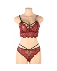 SUBBLIME - SET ENSEMBLE DEUX PIÈCES TOP ET CULOTTE EN DENTELLE S/M SUBBLIME - SET ENSEMBLE DEUX PIÈCES TOP ET CULOTTE EN DENTELLE S/M