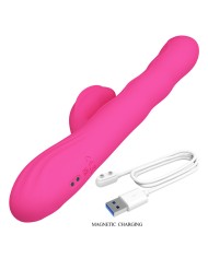 PRETTY LOVE - VIBRATEUR LAPIN MULTIFONCTION WINTERS AVEC AFFICHAGE LED ROSE