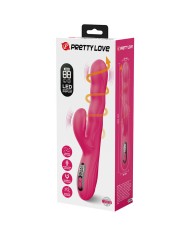 PRETTY LOVE - VIBRATEUR LAPIN MULTIFONCTION WINTERS AVEC AFFICHAGE LED ROSE