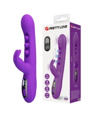 PRETTY LOVE - VIBRATEUR LAPIN SABIEN AVEC STIMULATION PAR TAPOTEMENTS ET LED VIOLETTE