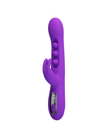 PRETTY LOVE - VIBRATEUR LAPIN SABIEN AVEC STIMULATION PAR TAPOTEMENTS ET LED VIOLETTE
