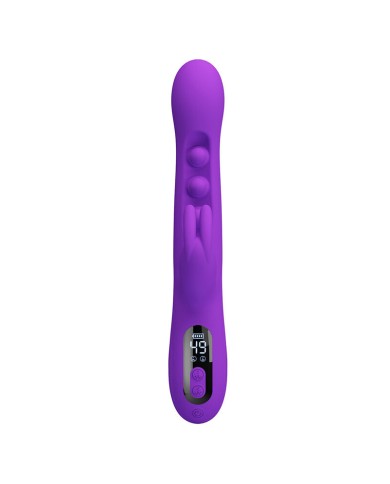 PRETTY LOVE - VIBRATEUR LAPIN SABIEN AVEC STIMULATION PAR TAPOTEMENTS ET LED VIOLETTE