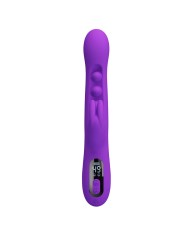 PRETTY LOVE - VIBRATEUR LAPIN SABIEN AVEC STIMULATION PAR TAPOTEMENTS ET LED VIOLETTE