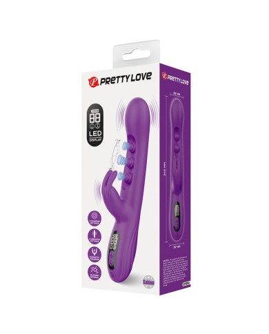 PRETTY LOVE - VIBRATEUR LAPIN SABIEN AVEC STIMULATION PAR TAPOTEMENTS ET LED VIOLETTE