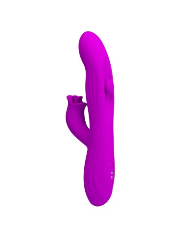 PRETTY LOVE - VIBRATEUR OSCILLANT LAPIN YALANDA AVEC AFFICHAGE LED VIOLET