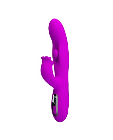 PRETTY LOVE - VIBRATEUR OSCILLANT LAPIN YALANDA AVEC AFFICHAGE LED VIOLET
