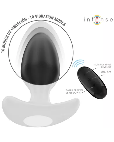 INTENSE - JOEY ANAL PLUG 10 VIBRATIONS NOIR TÉLÉCOMMANDE